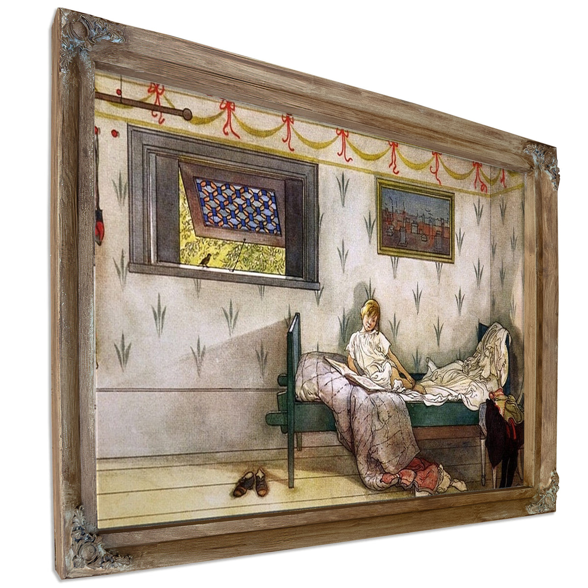 Cock A Doodle Doo, It's Seven O'clock! By Carl Larsson