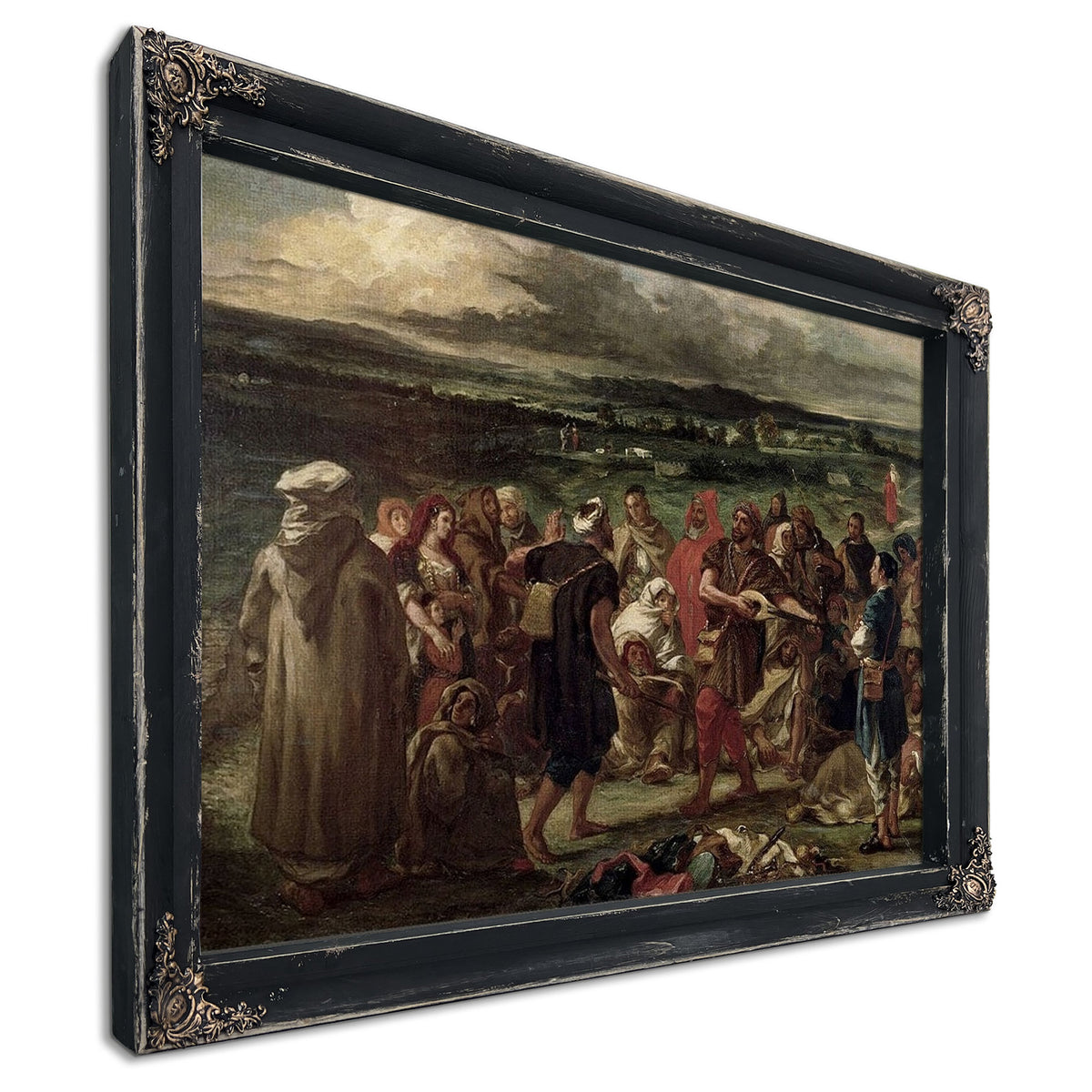 Comedians Or Arabic Buffoons By Ferdinand Victor Eugene Delacroix