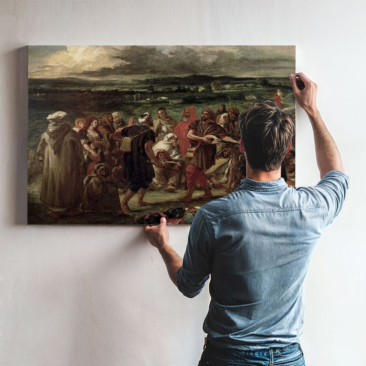 Comedians Or Arabic Buffoons By Ferdinand Victor Eugene Delacroix