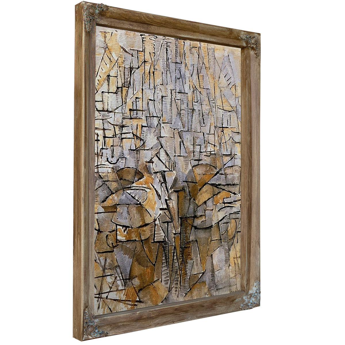 Composition No 3 1912 1913 Oil On Canvas 950X800Mm Haags Gemeentenmuseum Hague By Piet Mondrian