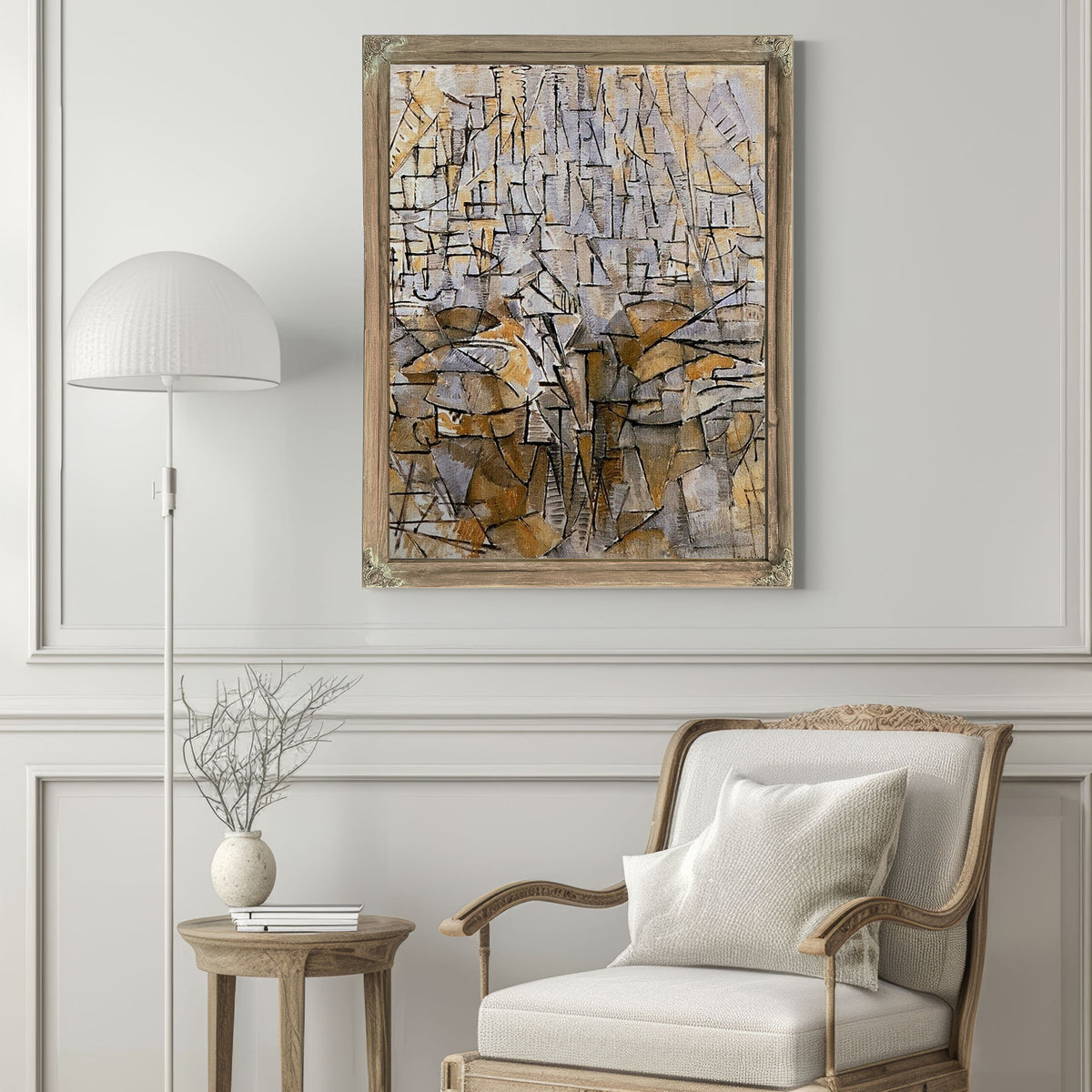 Composition No 3 1912 1913 Oil On Canvas 950X800Mm Haags Gemeentenmuseum Hague By Piet Mondrian