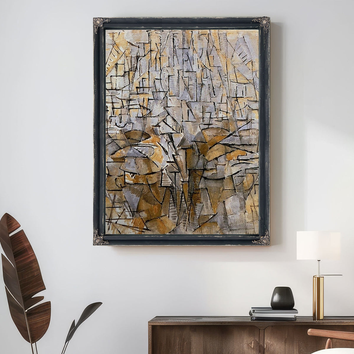 Composition No 3 1912 1913 Oil On Canvas 950X800Mm Haags Gemeentenmuseum Hague By Piet Mondrian