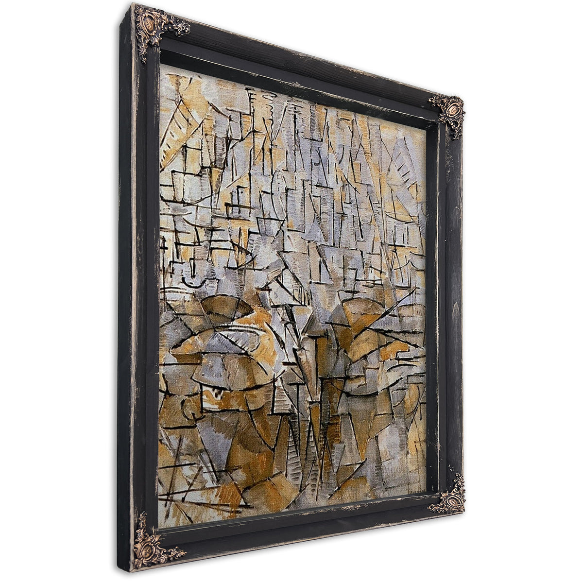 Composition No 3 1912 1913 Oil On Canvas 950X800Mm Haags Gemeentenmuseum Hague By Piet Mondrian