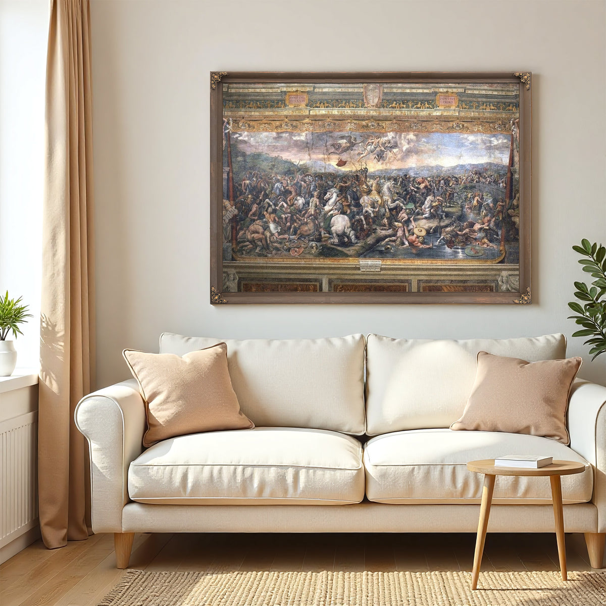 Constantine's Battle At The Milvian Bridge By Raphael
