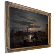 Copenhagen Harbor By Moonlight by Johan Christian Dahl