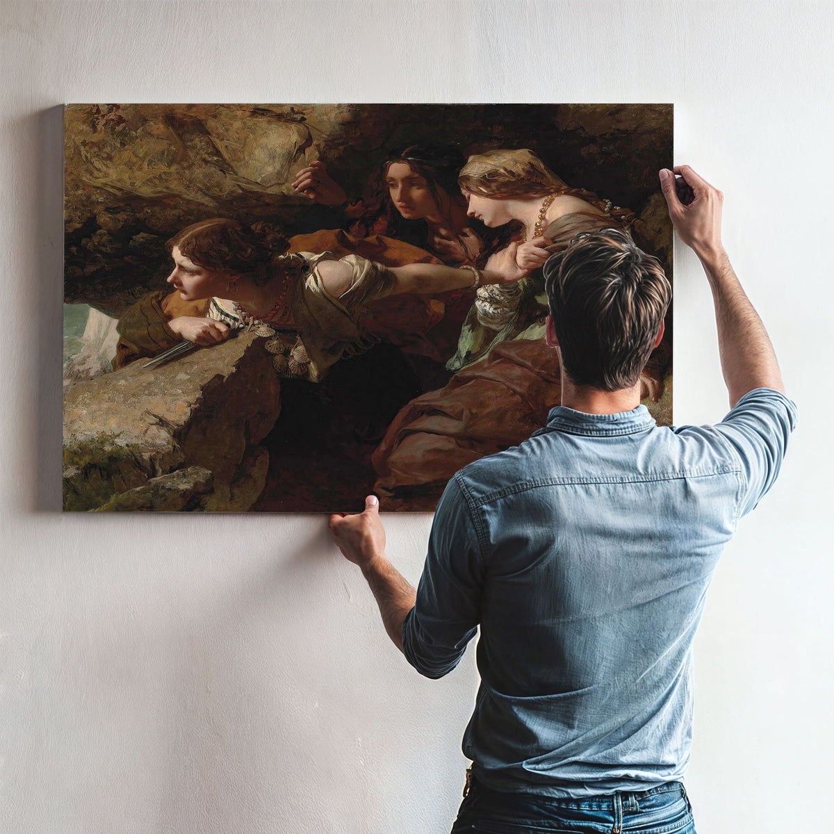 Courage Anxiety And Despair Watching The Battle by James Sant