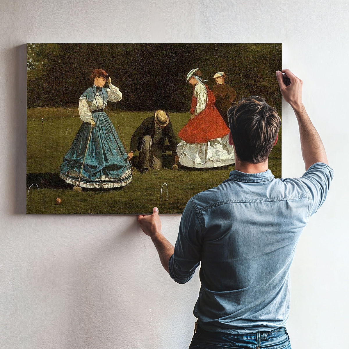 Croquet Scene By Winslow Homer