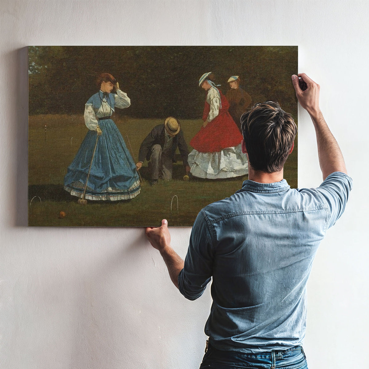 Croquet Scene By Winslow Homer