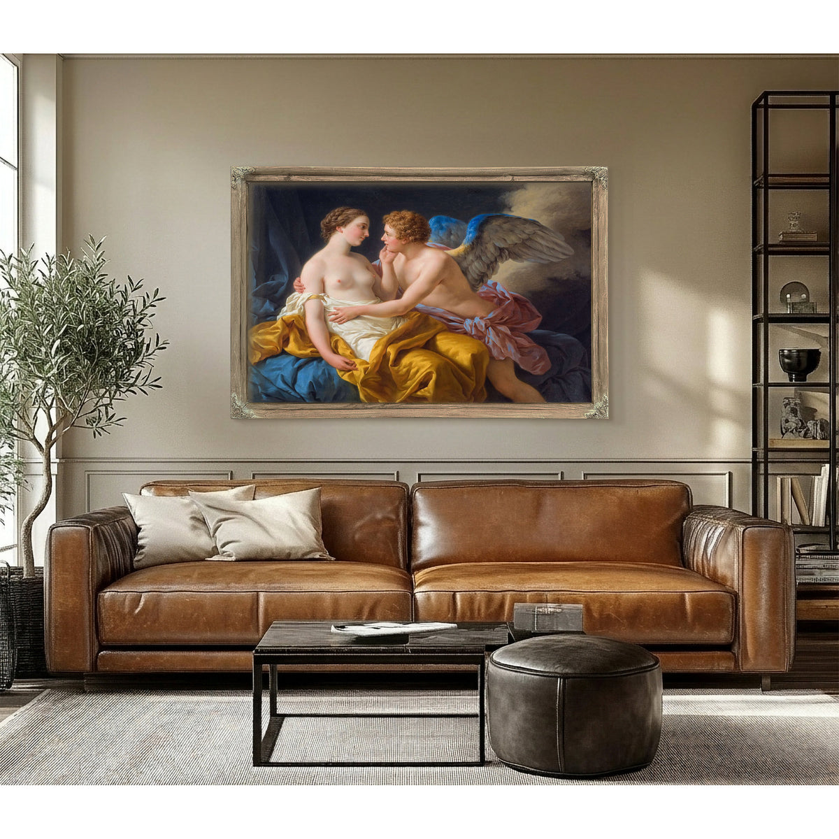 Cupid And Psyche by Louis Jean Francois Lagrenee