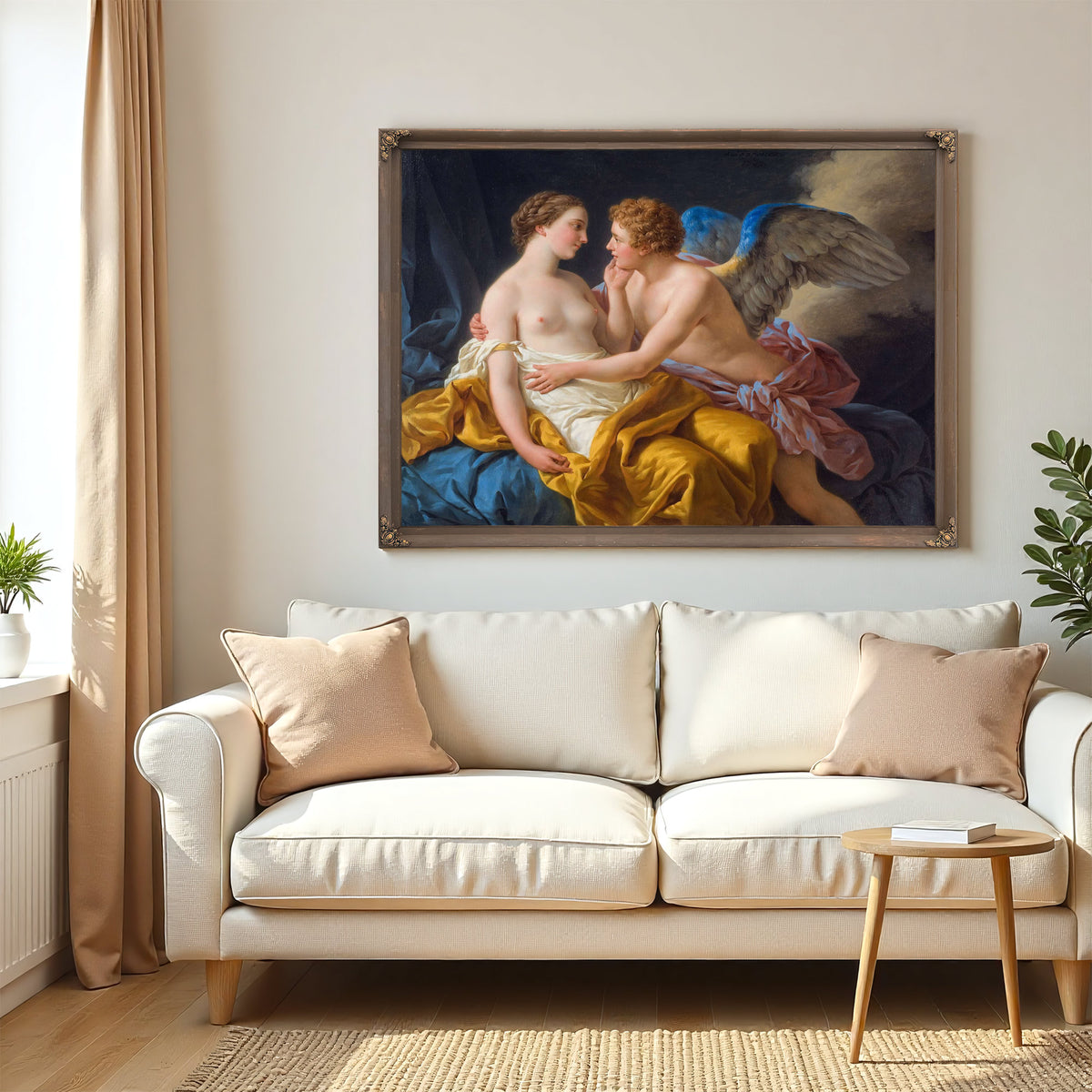 Cupid And Psyche by Louis Jean Francois Lagrenee