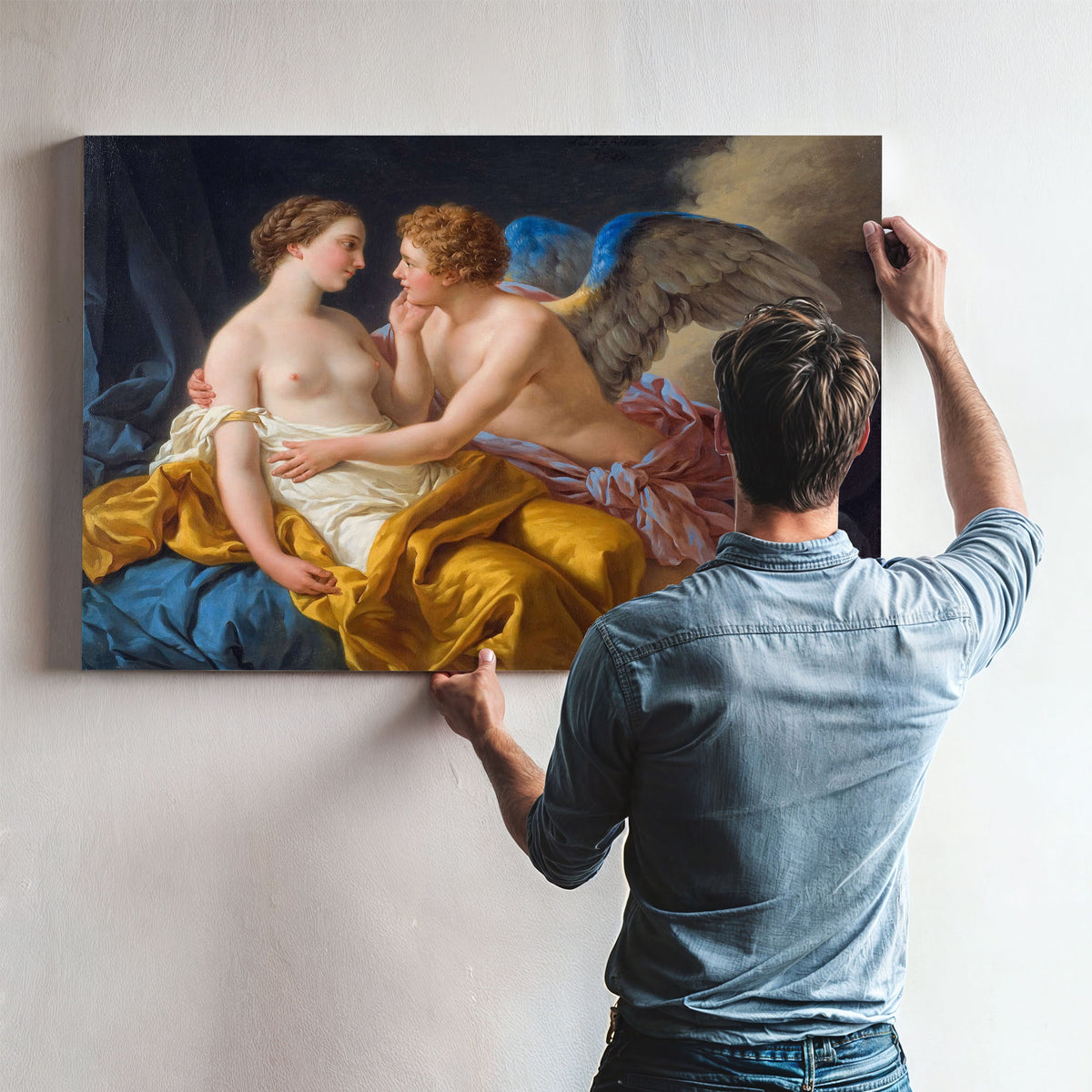 Cupid And Psyche by Louis Jean Francois Lagrenee
