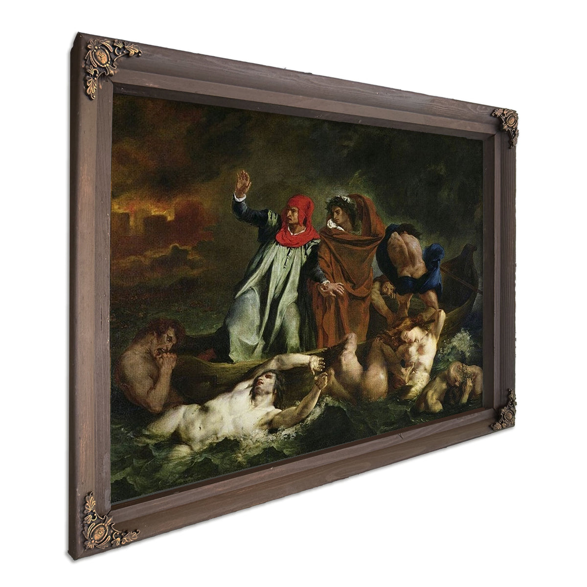 Dante (1265 1321) And Virgil (70 19 Bc) In The Underworld By Ferdinand Victor Eugene Delacroix