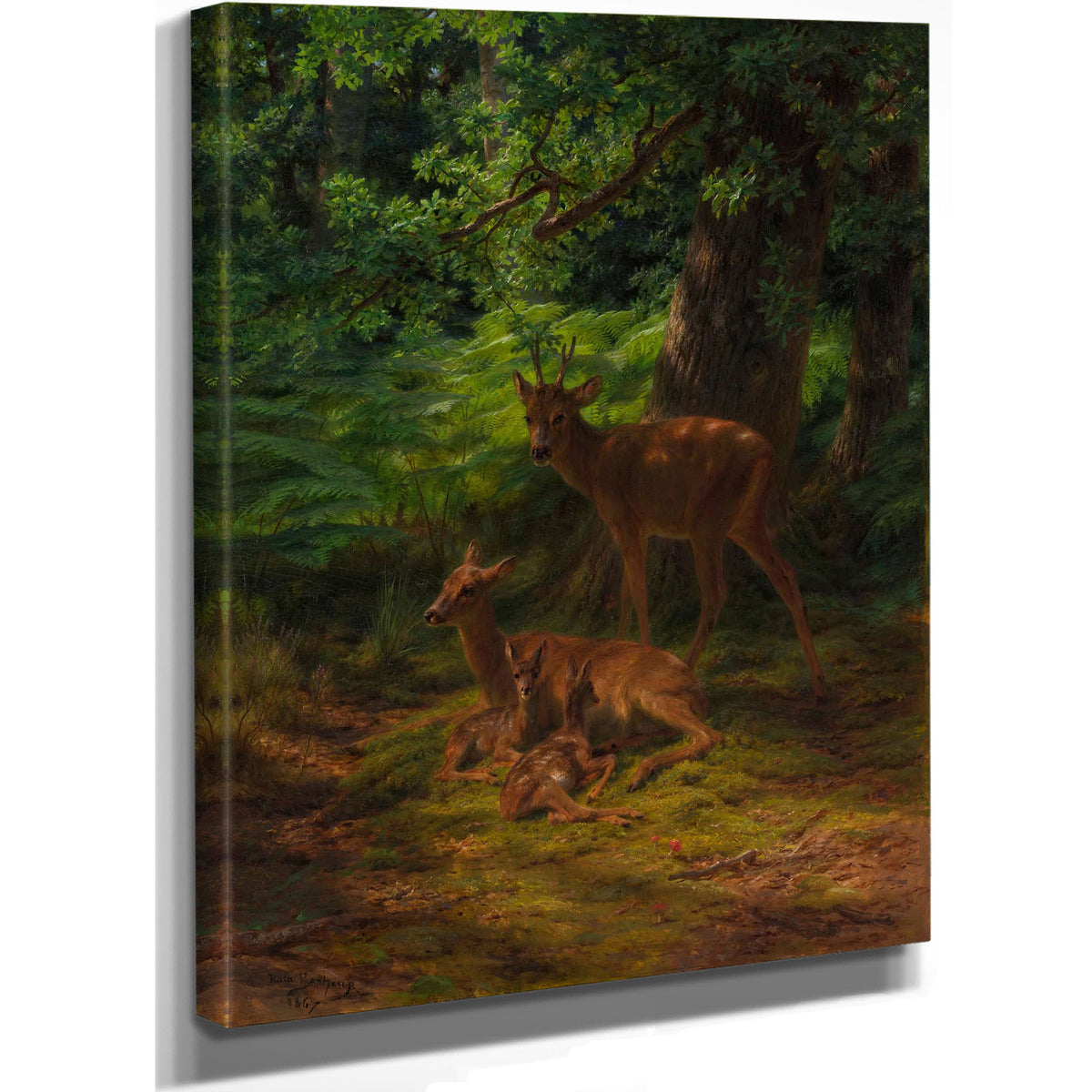 Deer In Repose by Rosa Bonheur