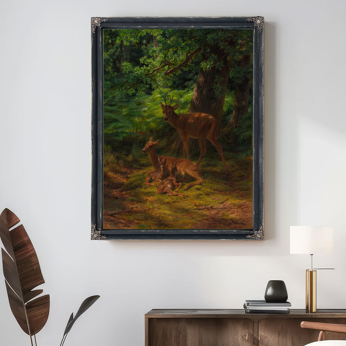 Deer In Repose by Rosa Bonheur