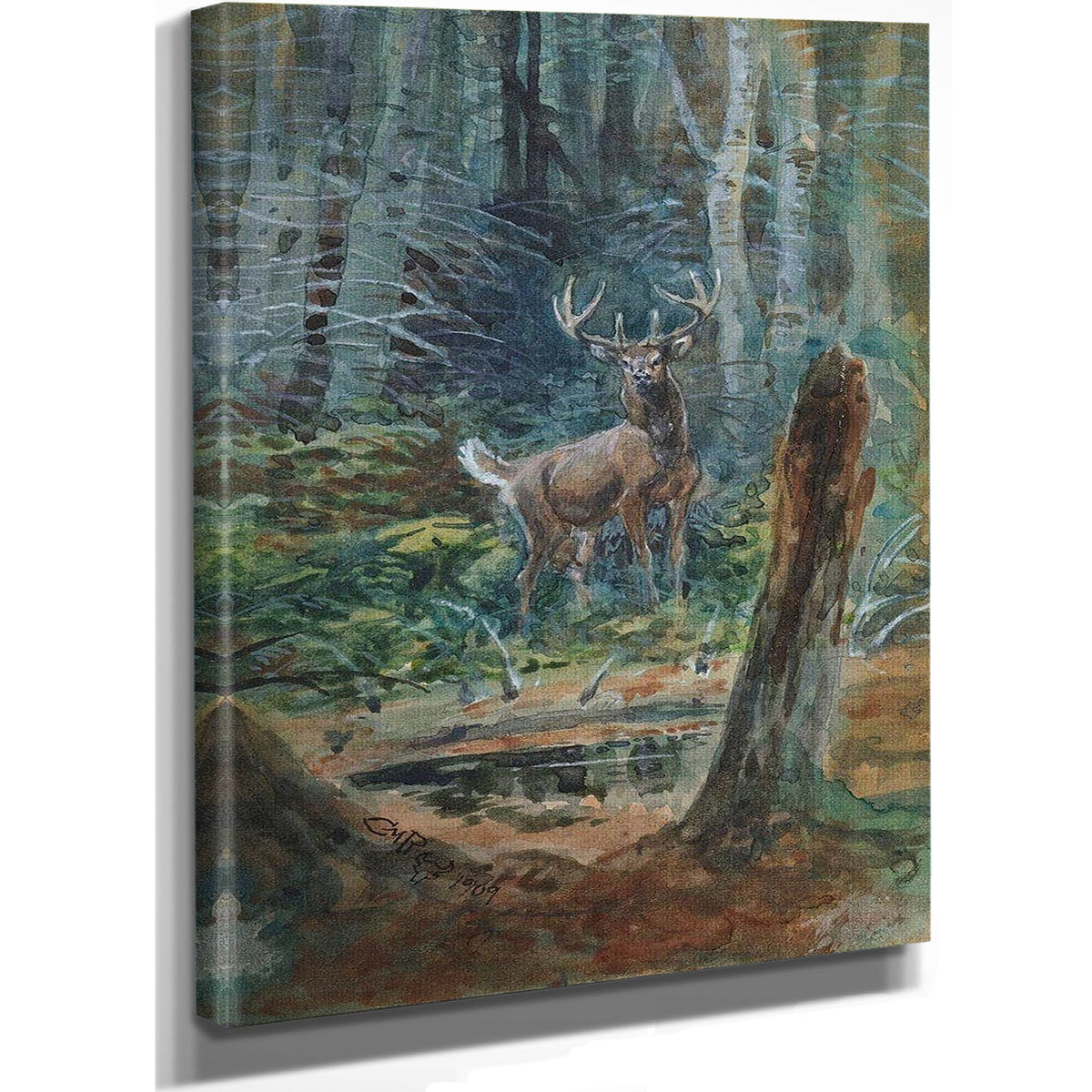 Deer In The Dell By Charles Marion Russell