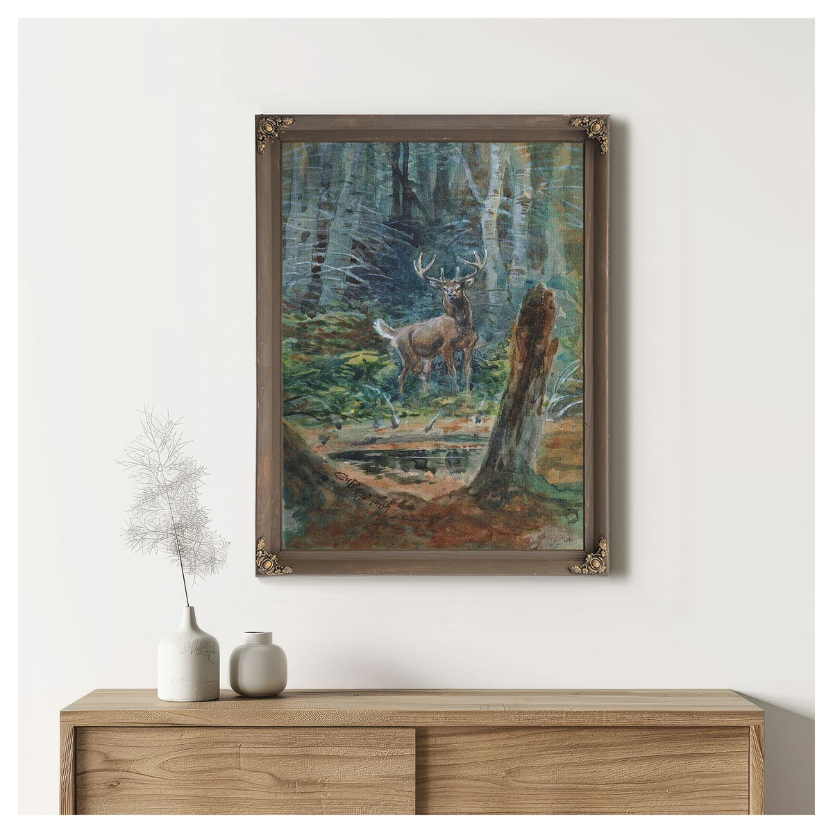 Deer In The Dell By Charles Marion Russell