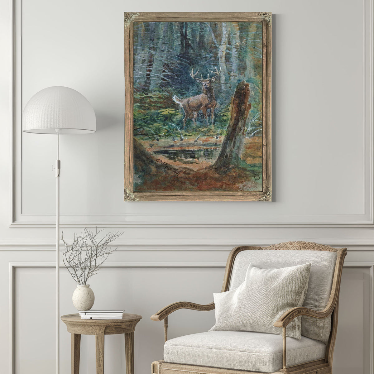 Deer In The Dell By Charles Marion Russell