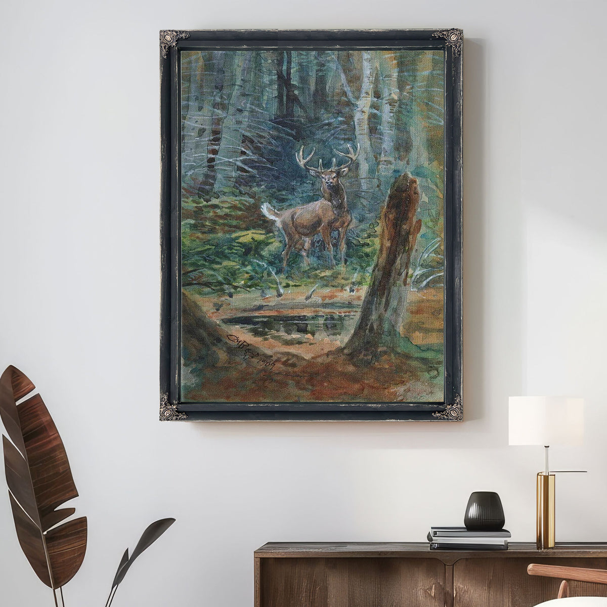 Deer In The Dell By Charles Marion Russell