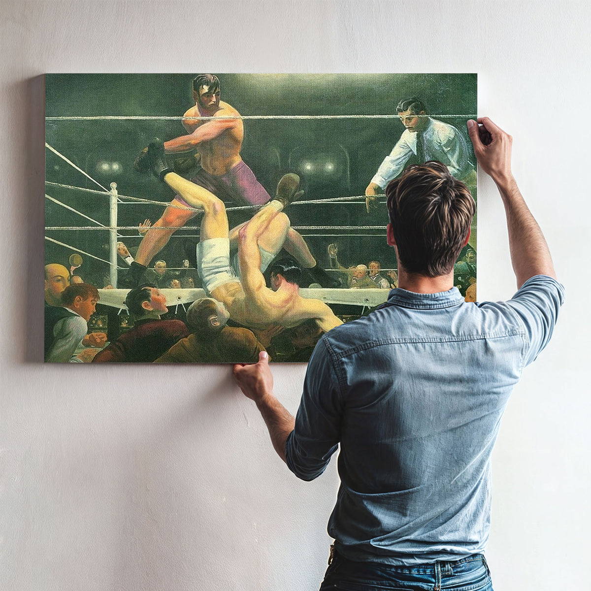 Dempsey And Firpo 1924 By George Bellows