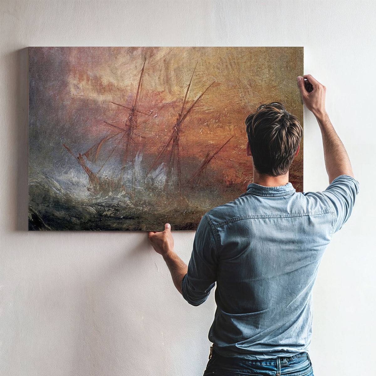 Detail Of Sailing Ship From The Slave Ship By Joseph Mallord William Turner