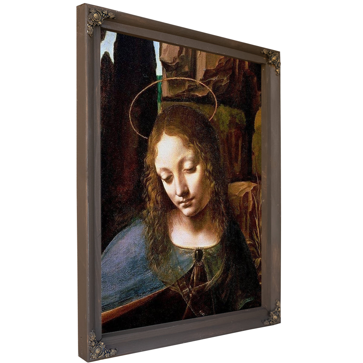 Detail Of The Head Of The Virgin From The Virgin Of The Rocks (The Virgin With The Infant Saint John Adoring The Infant Christ Accompanied By An Angel) By Leonardo Da Vinci