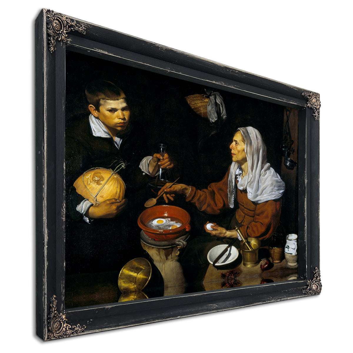 An Old Woman Cooking Eggs By Diego Velazquez