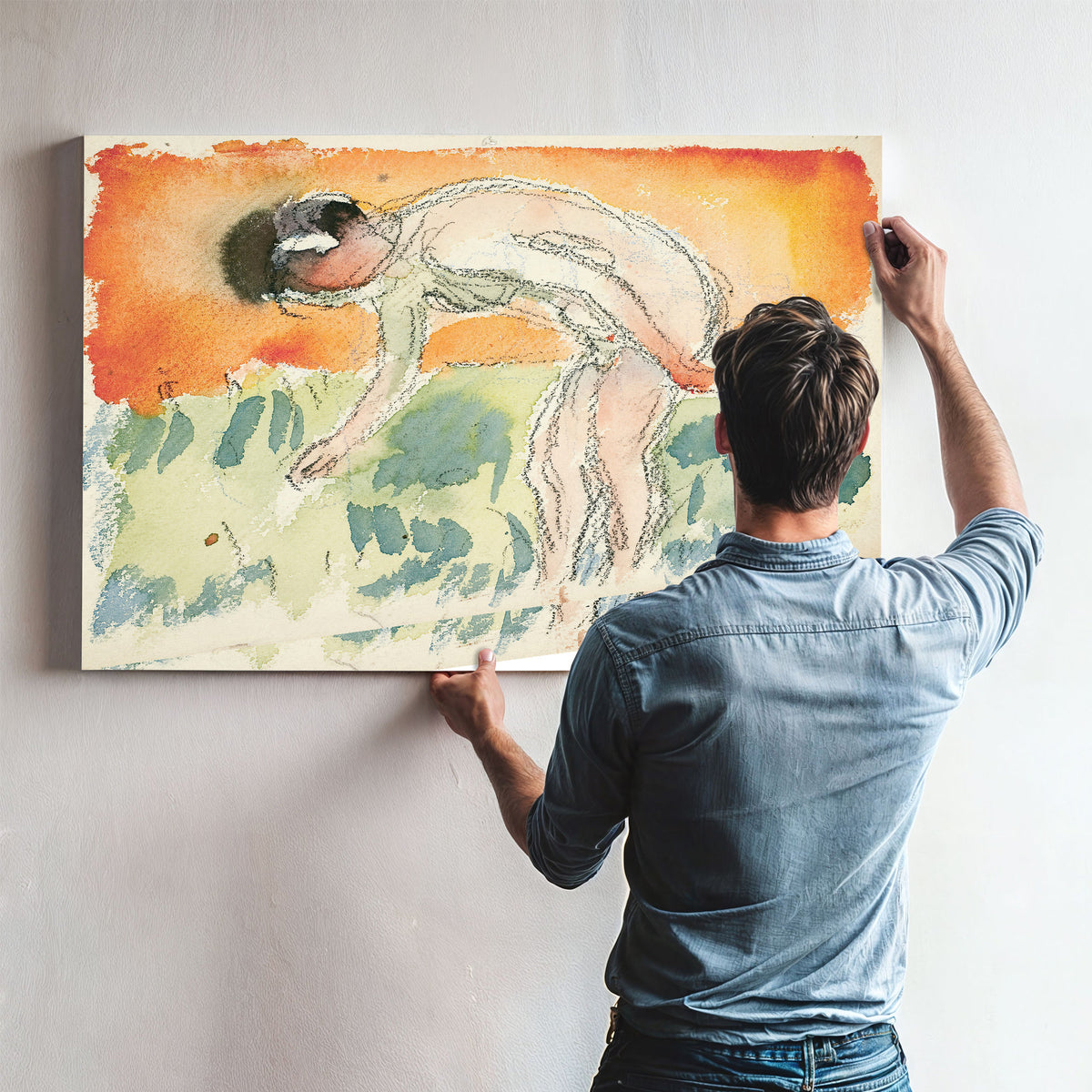Akt Som Byer Seg 1926 1927 By Edvard Munch