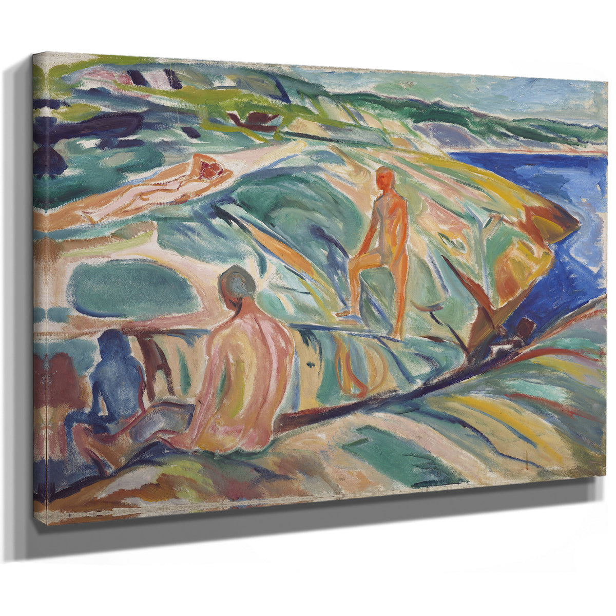 Bathing Men Rocks 1915 By Edvard Munch