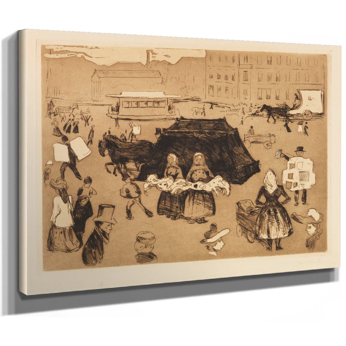 Der Leichenwagen Potsdamer Platz 1902 02 By Edvard Munch