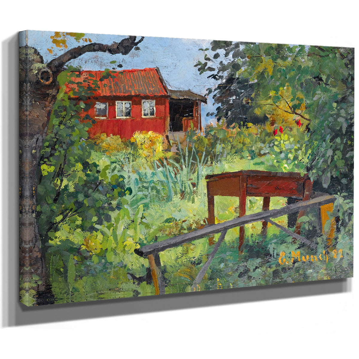Garden Red House 1882 By Edvard Munch