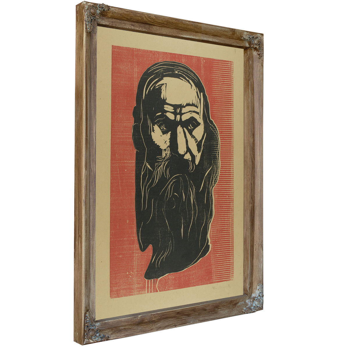 Head an Old Man Beard 1902 By Edvard Munch