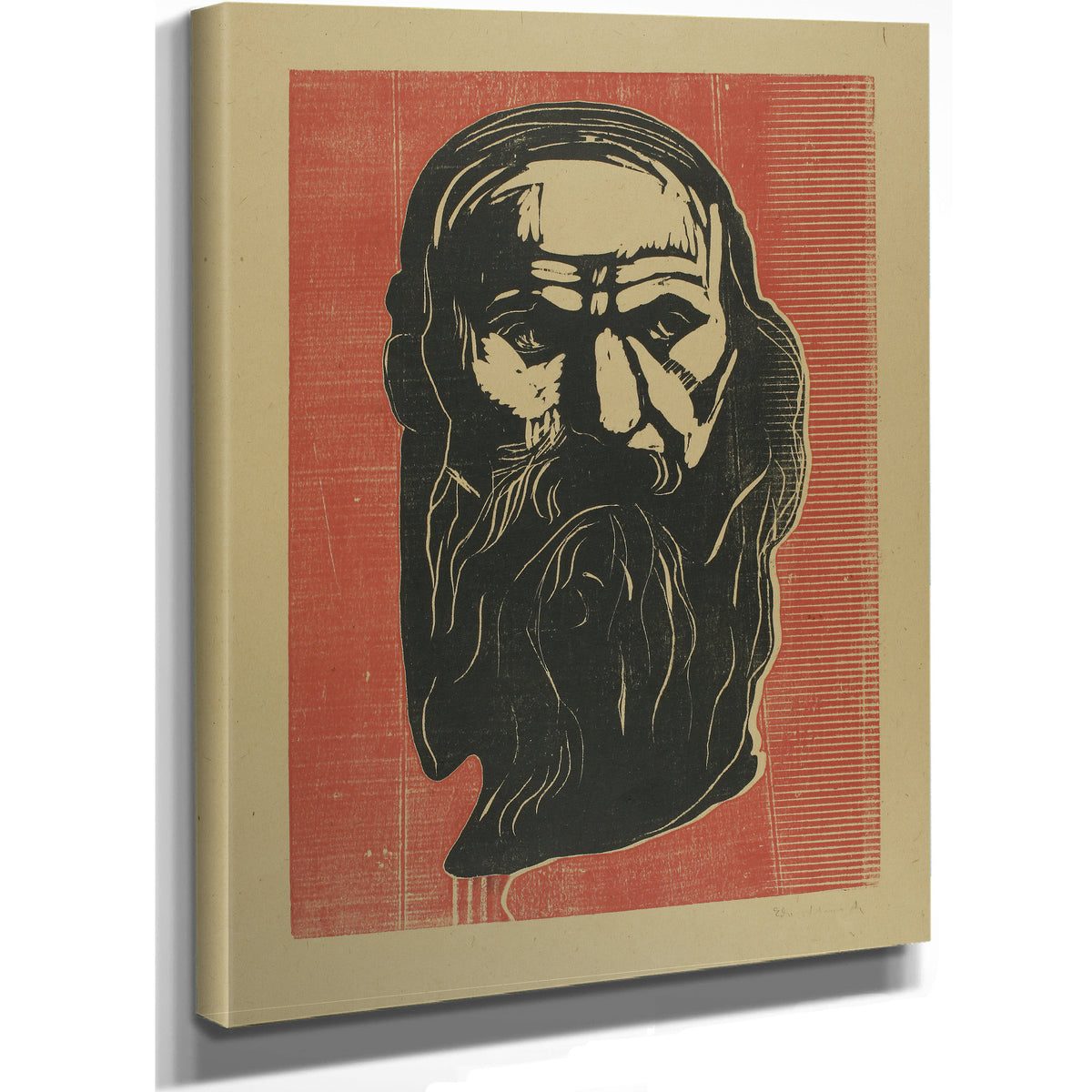 Head an Old Man Beard 1902 By Edvard Munch