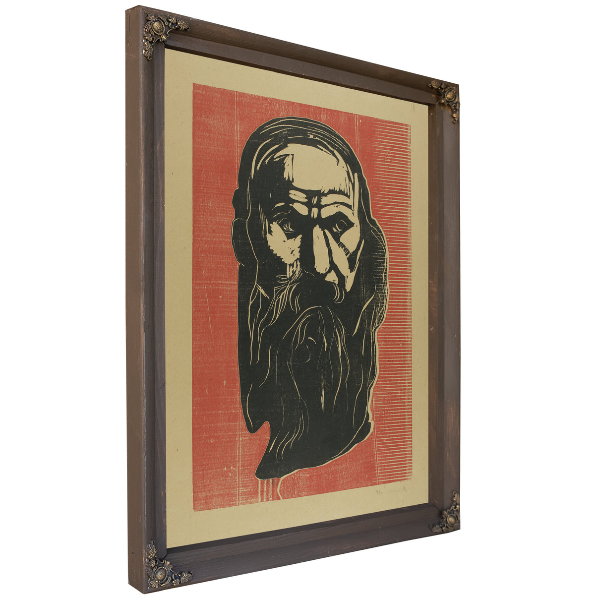 Head an Old Man Beard 1902 By Edvard Munch