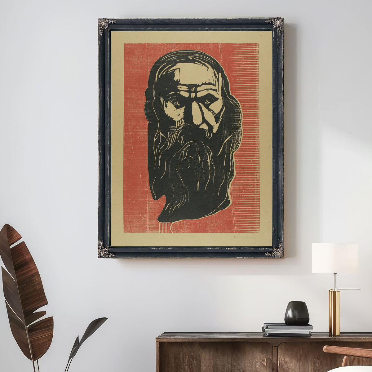 Head an Old Man Beard 1902 By Edvard Munch