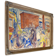 Horse Team a Building Site 19281929 By Edvard Munch