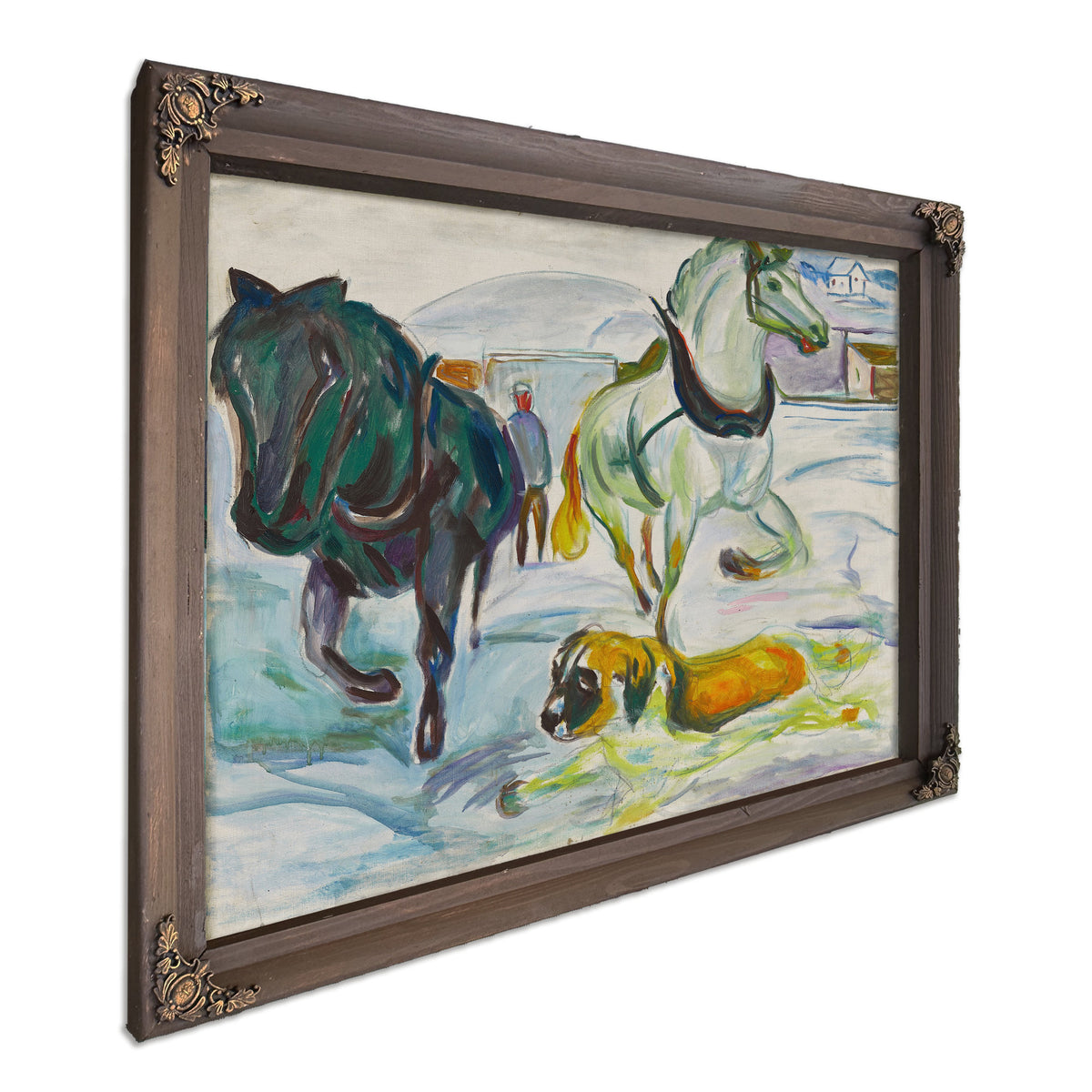 Horse Team a St Bernhard the Snow 1923 By Edvard Munch