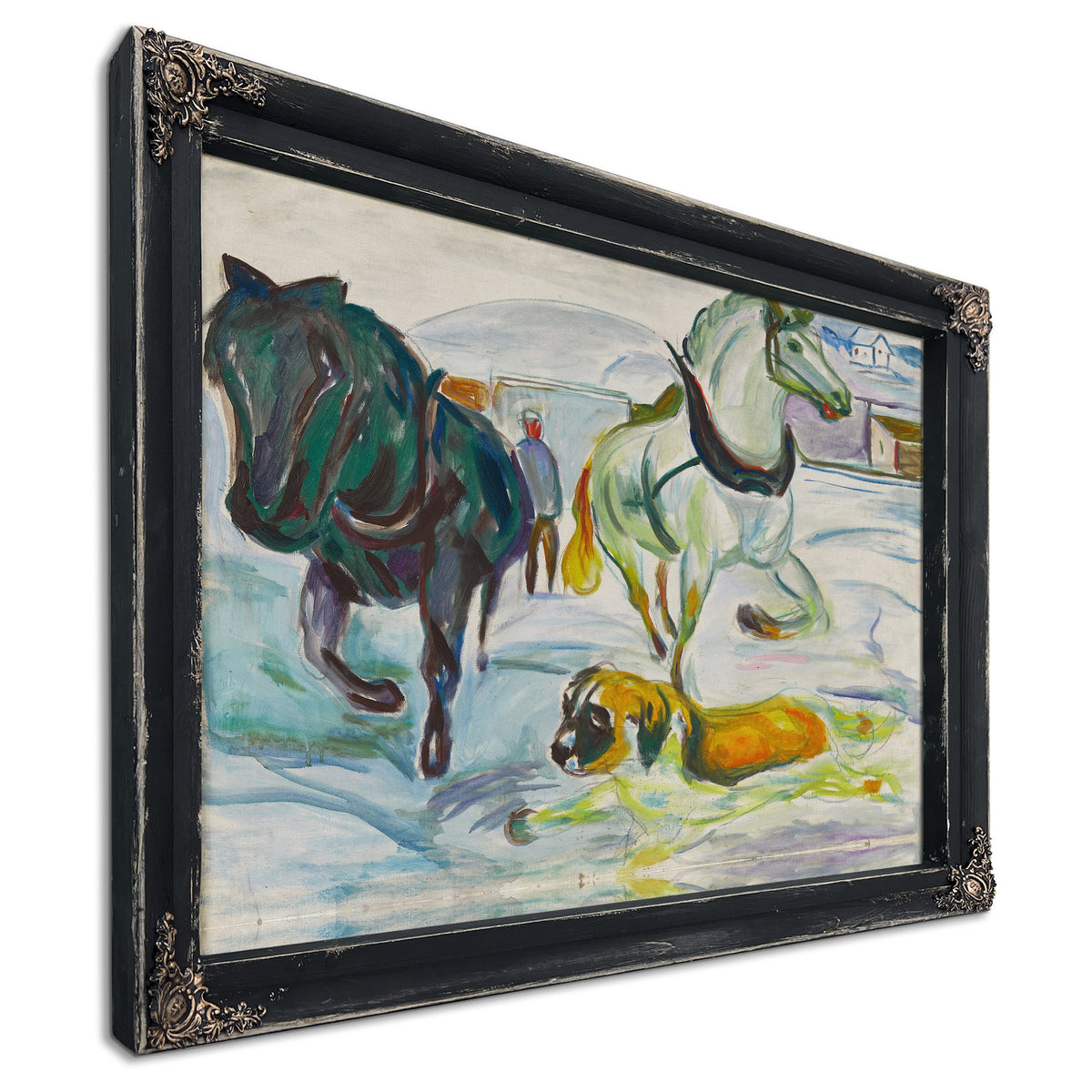 Horse Team a St Bernhard the Snow 1923 By Edvard Munch