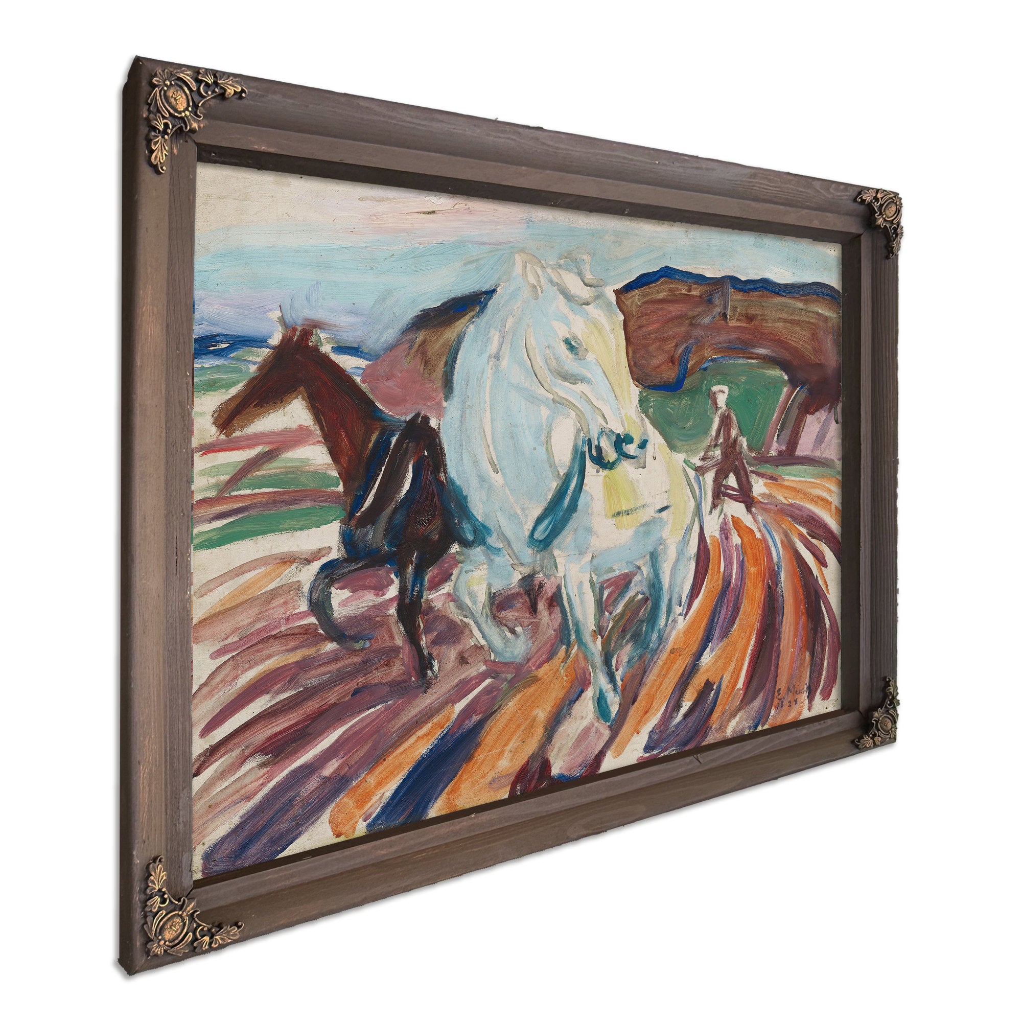 Horses Ploughing 1929 By Edvard Munch