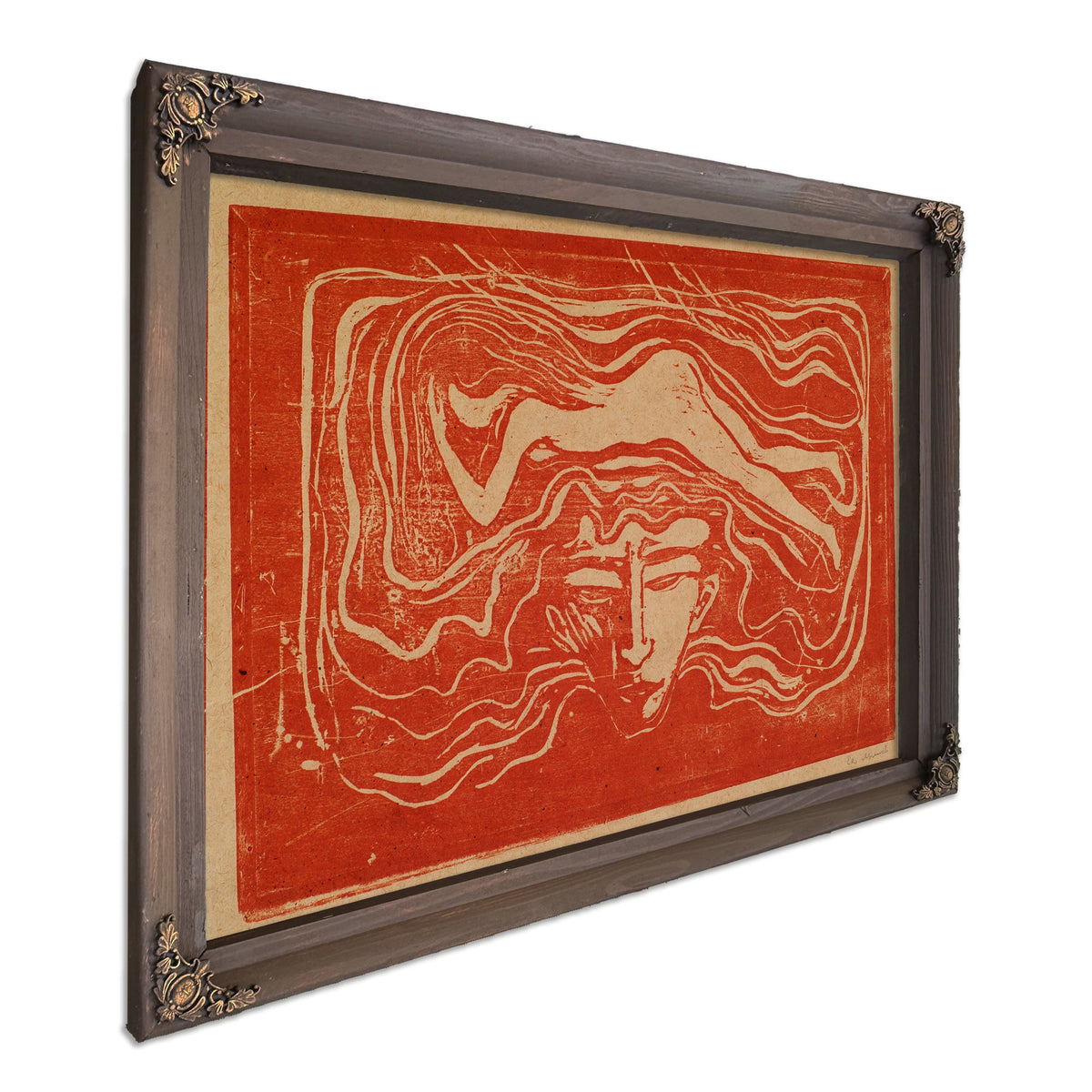 In Mans Brain 1897 By Edvard Munch