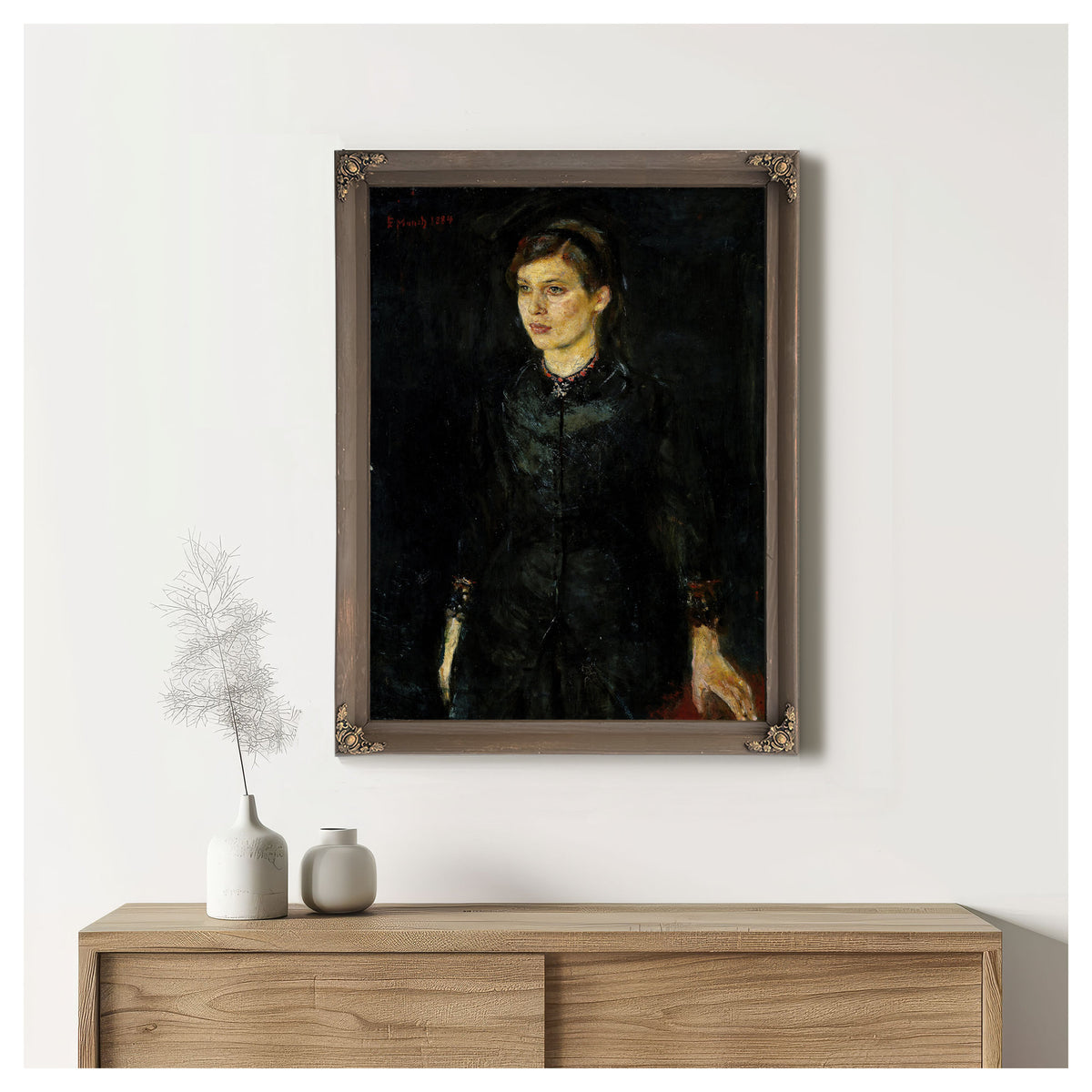 Inger Black 1884 By Edvard Munch