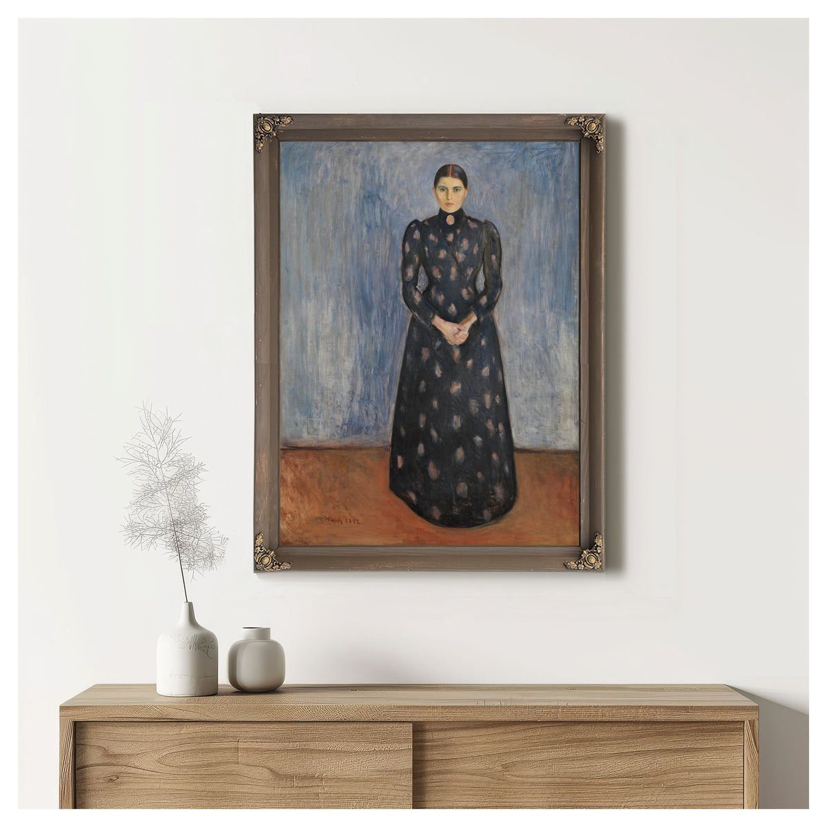 Inger Black Violet 1892 By Edvard Munch