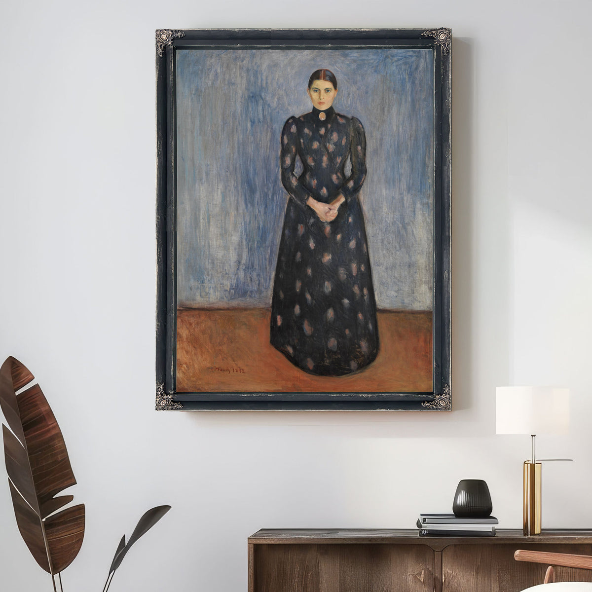 Inger Black Violet 1892 By Edvard Munch