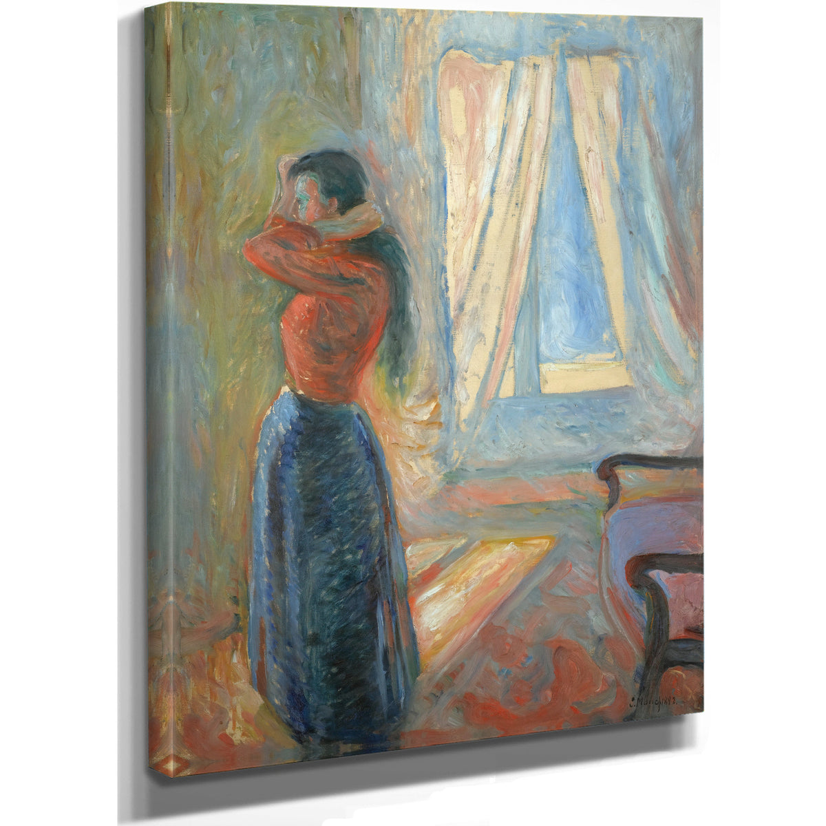 Kvinne Som Speiler Seg Woman Looking By Edvard Munch