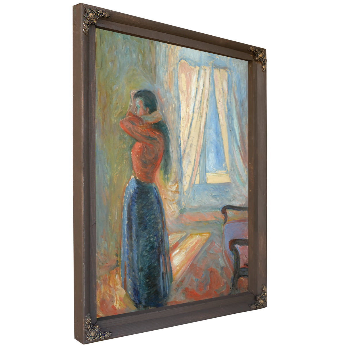 Kvinne Som Speiler Seg Woman Looking By Edvard Munch