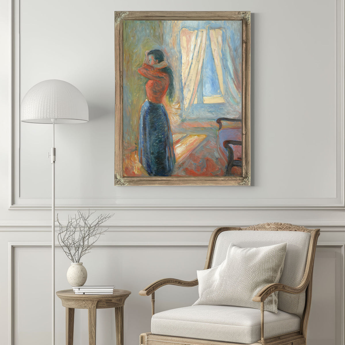 Kvinne Som Speiler Seg Woman Looking By Edvard Munch
