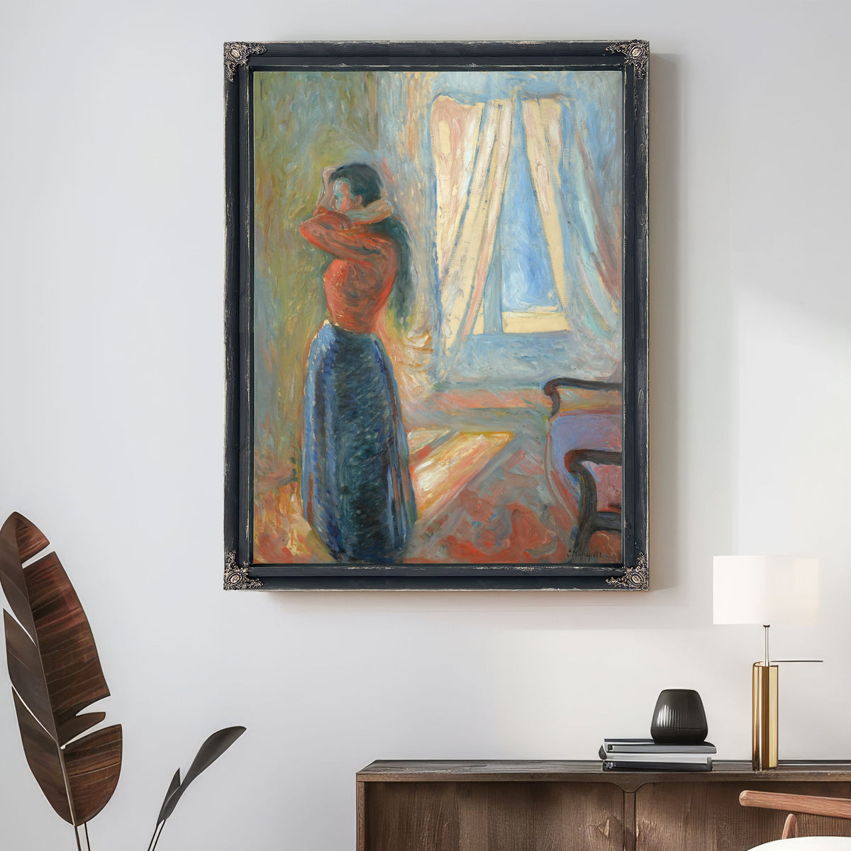Kvinne Som Speiler Seg Woman Looking By Edvard Munch