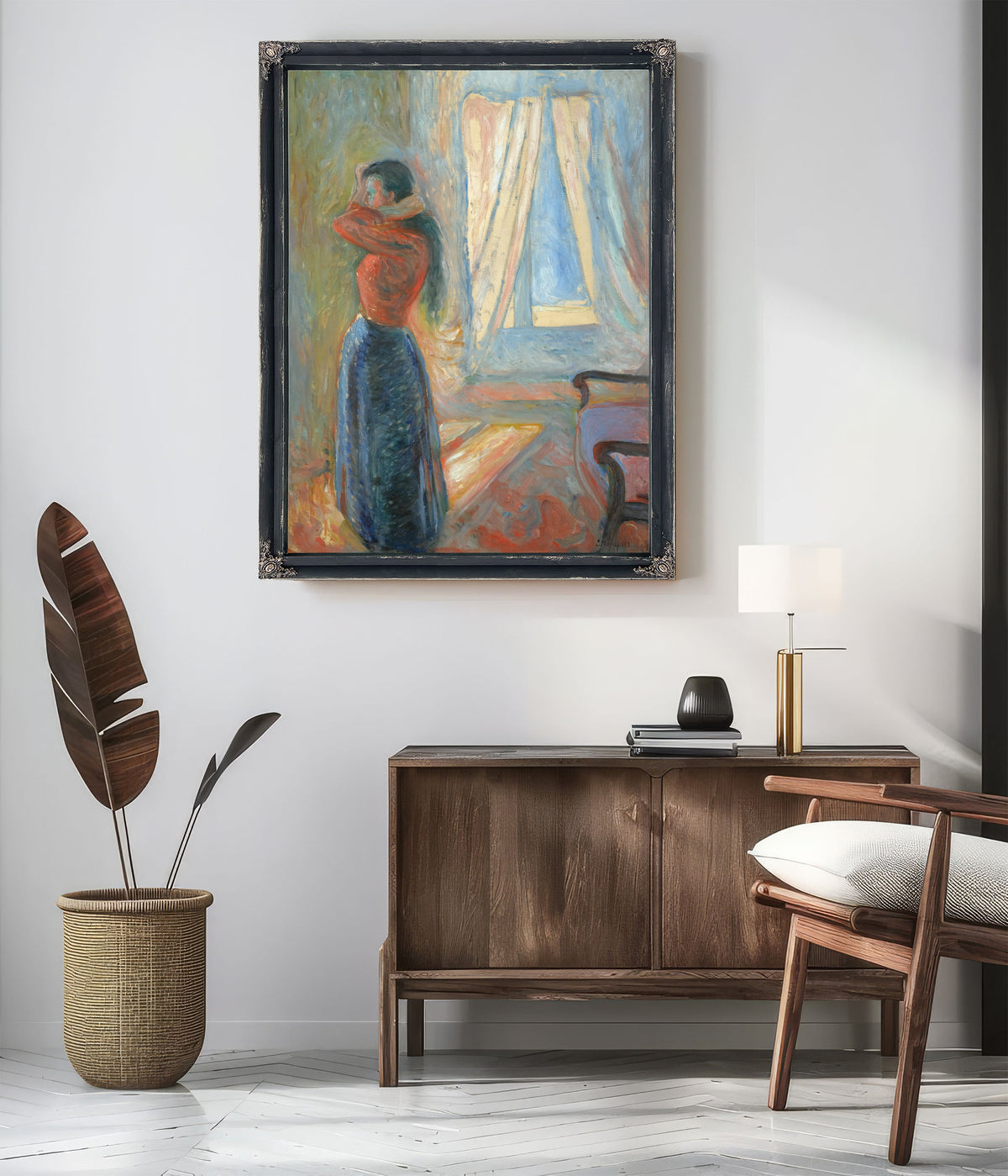 Kvinne Som Speiler Seg Woman Looking By Edvard Munch