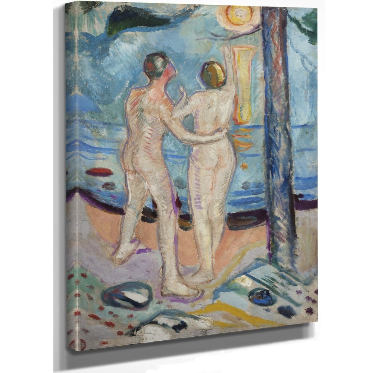 Nude Couple the Beach 191016 By Edvard Munch