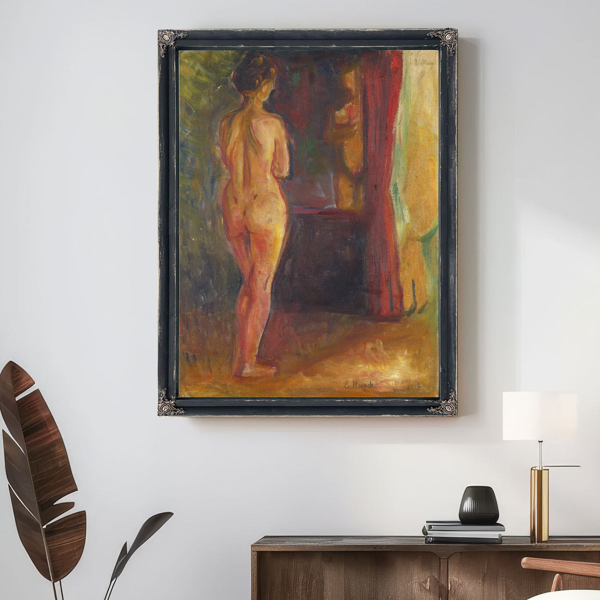 Nude Front the Mirror 1902 By Edvard Munch