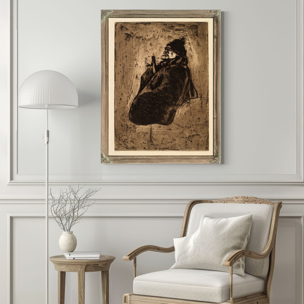 Old Woman By Edvard Munch